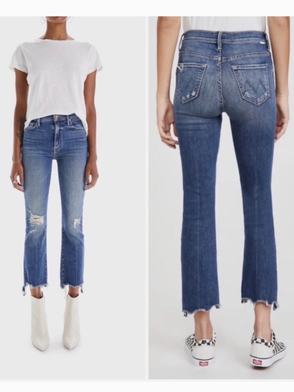 Mother Jeans The Insider Crop Step Chew